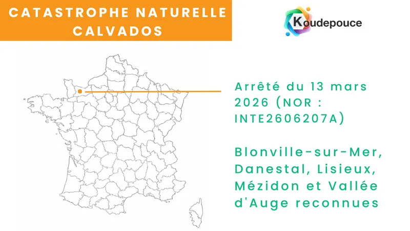 Catastrophe naturelle du 13-mars-2026 dans le Calvados