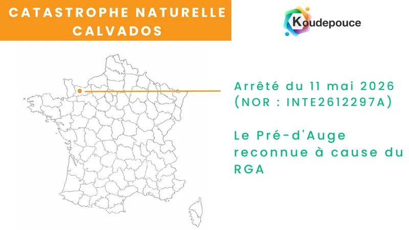 Arrete catastrophe naturelle secheresse 2025 pour indemnisation assurance à Le Pré-d'Auge
